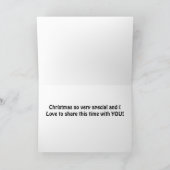 私の双子の妹と共有のクリスマス**愛する**** シーズンカード (内部)