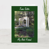 私の双子の妹と友人の最高の誕生日 カード (正面)