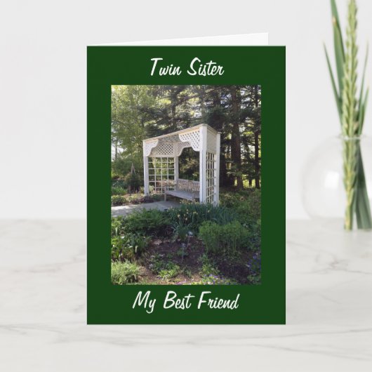 私の双子の妹と友人の最高の誕生日 カード (正面)