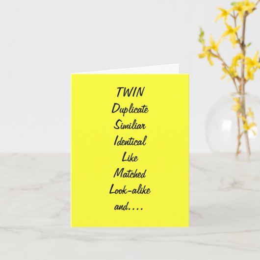 私の双子の妹と友人最高のの誕生日に カード (黄色い花)