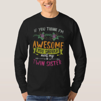 私の双子の姉妹に会ってください 女の子 双子 Tシャツ