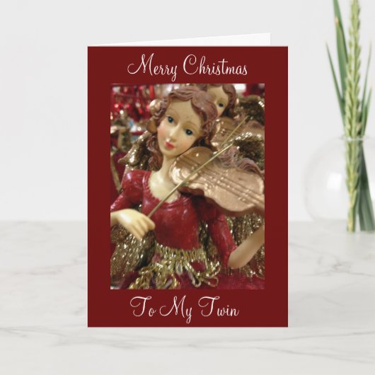 私の双子の最高の友達と1私はクリスマスに数えることができる シーズンカード (正面)