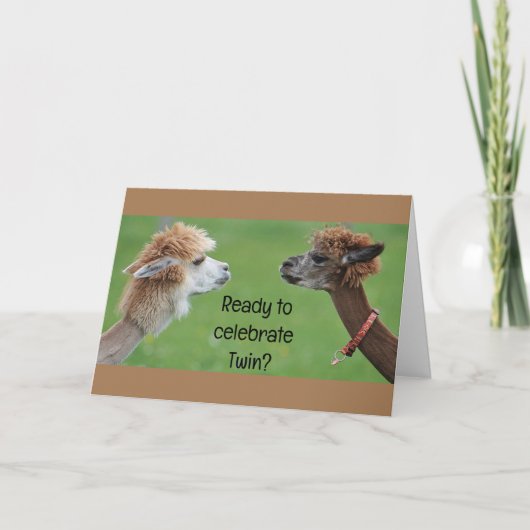 私の双子の祝誕生日で「準備ができて」 カード (正面)