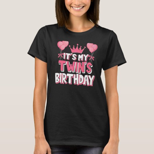 私の双子の誕生祝い Tシャツ (正面)