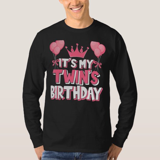 私の双子の誕生祝い Tシャツ (正面)