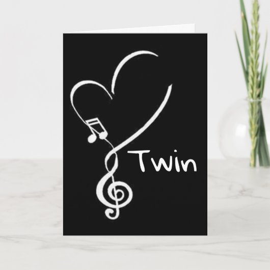 私の双子は世界一のハート誕生日 シーズンカード (正面)