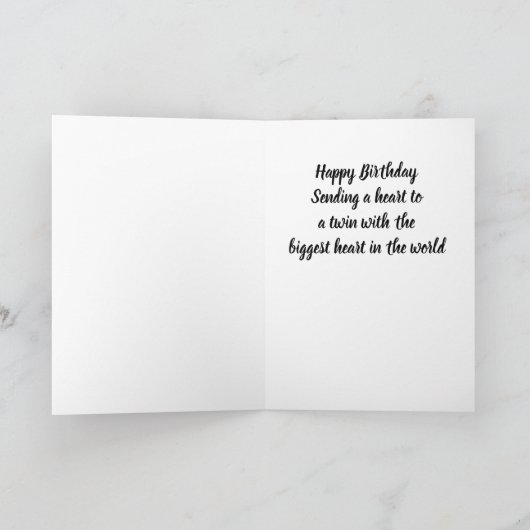 私の双子は世界一のハート誕生日 シーズンカード (内部)