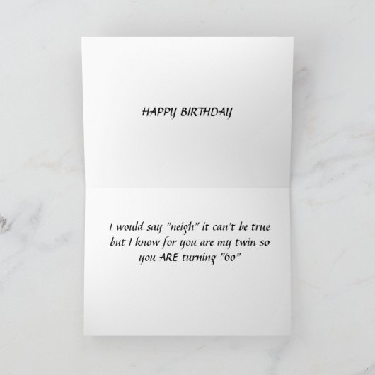 私の双子は「60」のWOWハッピーバースデーカードを作る カード (内部)