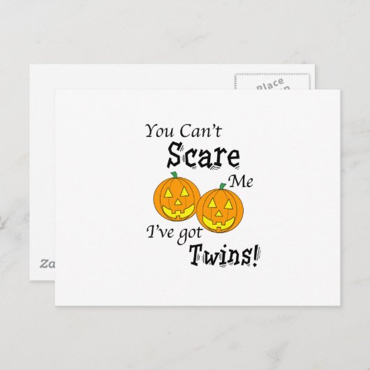 私の双子を怖がらせることはできない – pumpkins ポストカード (正面/裏面)