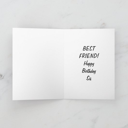 私の双子/友人最高のの誕生日へ カード (内部)
