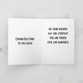 私の双子**弟に**結婚式の日のカードで カード (内部)