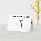 私の双子「爪、 ネイルIT」毎日(誕生日) カード (黄色い花)