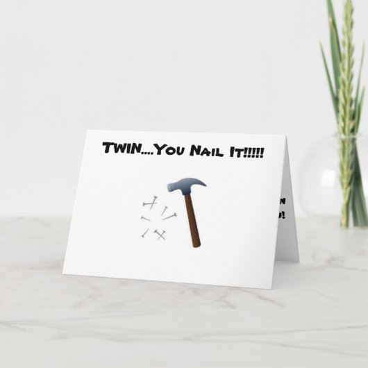 私の双子「爪、 ネイルIT」毎日(誕生日) カード (正面)