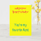 私の叔母お気に入りの誕生日カード カード (黄色い花)