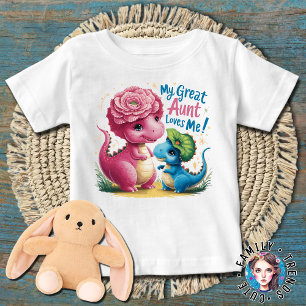 私の叔母が私素晴らしを愛している恐竜 ベビーTシャツ