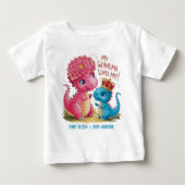 私の叔母が私素晴らしを愛している恐竜 ベビーTシャツ (正面)