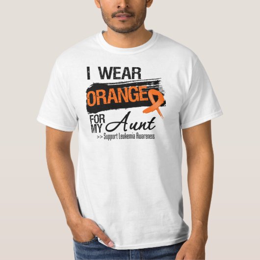 私の叔母さんのための白血病のリボン Tシャツ (正面)