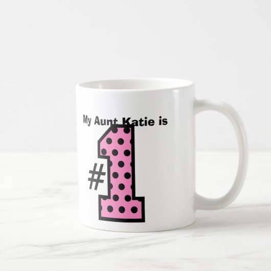 私の叔母さんは第1名前をカスタムするのマグのギフトです コーヒーマグカップ (右)