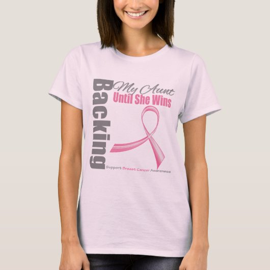 私の叔母さん乳癌の支持 Tシャツ (正面)
