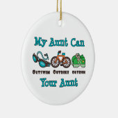 私の叔母さんCan Outswim Outbike OutrunのトライアスロンOrnam セラミックオーナメント (右)