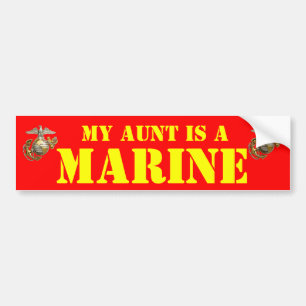 私の叔母さんIS MARINE バンパーステッカー