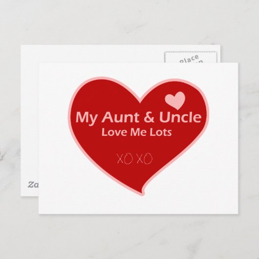 私の叔母と叔父は私を愛している ポストカード (正面/裏面)