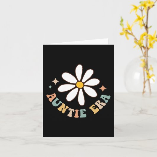 私の叔母の時代の恋人グルーヴィレトロおばさん日 カード (黄色い花)