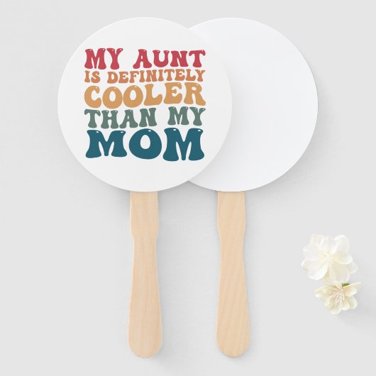 私の叔母は母クールより間違いない ハンドファン (正面&裏面)