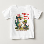 私の叔母素晴らしは私の恐竜を愛している ベビーTシャツ (正面)