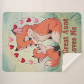 私の叔母素晴らしは私を愛するキツネ シェルパブランケット (正面(横))