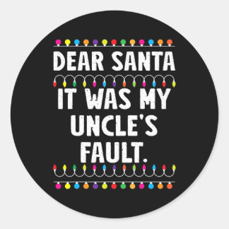 私の叔父のクリスマスマッチングおもしろいは間違っていた ラウンドシール