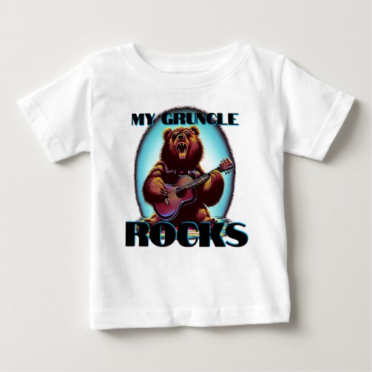 私の叔父のロック!ベーカラフルム ベビーTシャツ (正面)