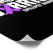 私の叔父は戦士の紫のリボンてんかんアウェア ポスター (角)