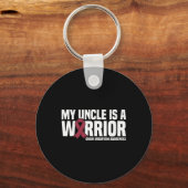 私の叔父は戦士の脳動脈瘤認識度 キーホルダー (正面)