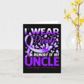 私の叔父を覚えて紫色を身に着けていますてんかん認識 カード (黄色い花)