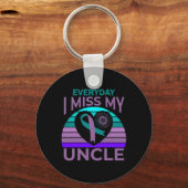 私の叔父恋しく思のハートひまわり自殺認識度 キーホルダー (正面)