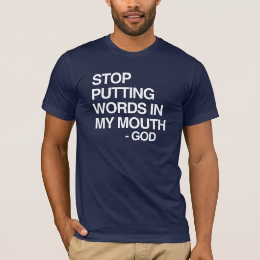 私の口に言葉を入れないで Tシャツ (正面)