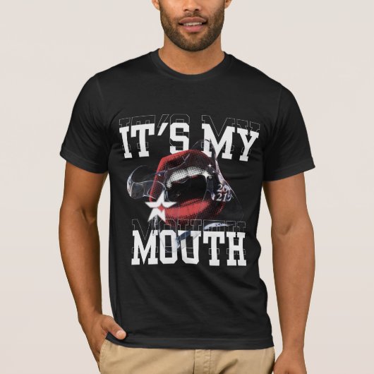 私の口のグラフィックはっきりしたティー Tシャツ (正面)