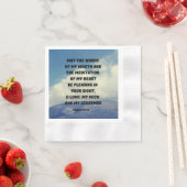 私の口の言葉詩篇19:14聖書の詩 縁ありカクテルナプキン (インサイチュ)