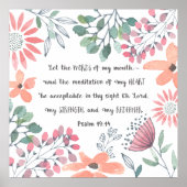 私の口の言葉 – Ps 19:14 ポスター (正面)