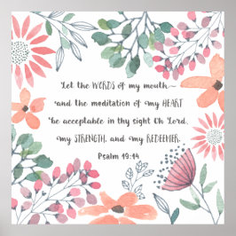 私の口の言葉 – Ps 19:14 ポスター