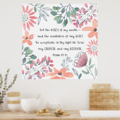 私の口の言葉 – Ps 19:14 ポスター (キッチン)