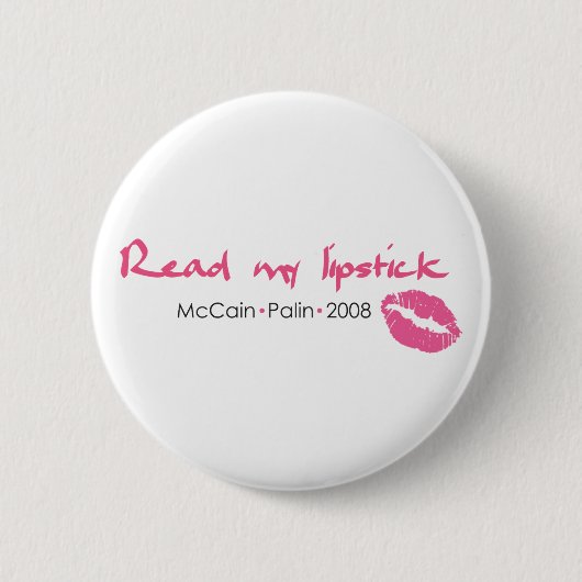 私の口紅ピンを読んで下さい 缶バッジ (正面)