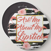 私の口紅ボタンについて私に尋ねて下さい 缶バッジ (正面&裏面)