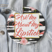 私の口紅ボタンについて私に尋ねて下さい 缶バッジ (インサイチュ)