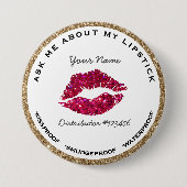 私の口紅ボタンについて私に尋ねて下さい 缶バッジ (正面)