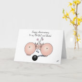 私の古いボール・アンド・チェーンの記念日をおめでとう! カード (黄色い花)