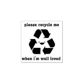 私の可愛いスタンプリサイクルを下さい ラバースタンプ (インプリント)