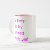 私の可愛さのパワー・ピンク ツートーンマグカップ (正面左)