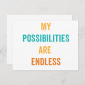 私の可能性は無限の肯定はがき ポストカード (正面/裏面)